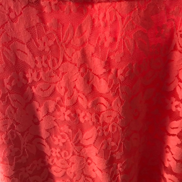 Pink Short Sleeve Floral Lace Dress - Picture 2 of 3